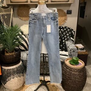 Dear John Jaxtyn Straight Leg Jeans with side slit hem 30 NWT